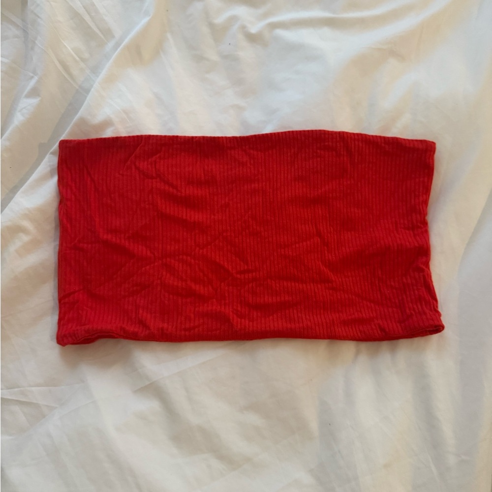 Topshop Red Crop Top